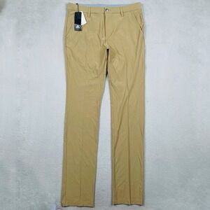 Adidas Ultimate Class Pant Men Size 32 Straight Leg Beige Khaki Golf Stretch NEW